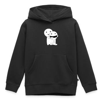 Sourire sourire amusement - Sweat Premium à capuche enfant bio - noir - Devant - AI Model Kid Male (0cm)