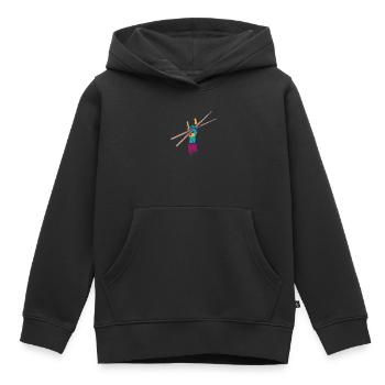 Drumsticks Musique Drummer Drumsticks - Sweat Premium à capuche enfant bio - noir - Devant - AI Model Kid Male (0cm)