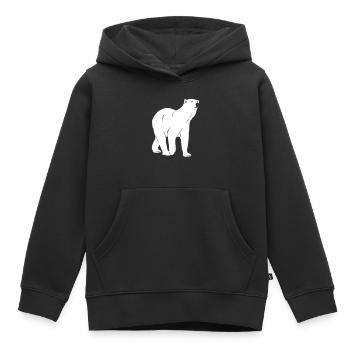 Ours polaire - ours polaire - arctique - Sweat Premium à capuche enfant bio - noir - Devant - AI Model Kid Male (0cm)