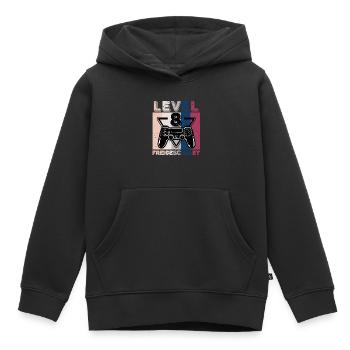 Level 8 freigeschaltet Gaming Geburtstag 8 Jahre - Kinder Premium Organic Hoodie - Schwarz - Vorne - AI Model Kid Male (0cm)