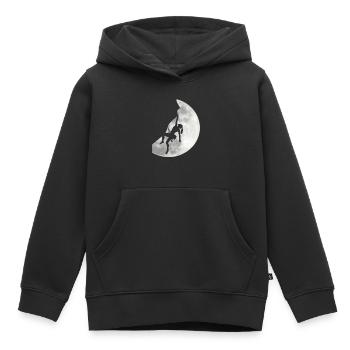 Boulderer grimpe Escalade Femme Escaladeuse - Sweat Premium à capuche enfant bio - noir - Devant - AI Model Kid Male (0cm)