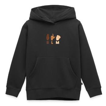 Black Lives Matter ASL Gleichheit BLM Geschenk - Kinder Premium Organic Hoodie - Schwarz - Vorne - AI Model Kid Male (0cm)