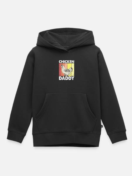 Chicken Daddy Hühner Farmer Geschenk - Kinder Premium Organic Hoodie - Schwarz