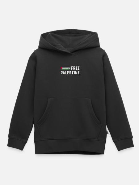 Vrije Gaza Palestina Vlag Arabisch verontrust - Kinder Premium hoodie biologisch - zwart