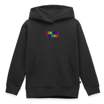 Arc-en-ciel, Arc-en-ciel, Arc-en-ciel, Arc-en-ciel, Arc-en-ciel - Sweat Premium à capuche enfant bio - noir - Devant - AI Model Kid Male (0cm)