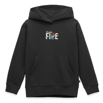 Hi Five Birthday Hi 5 Jahre Geburtstag Geschenk - Kinder Premium Organic Hoodie - Schwarz - Vorne - AI Model Kid Male (0cm)