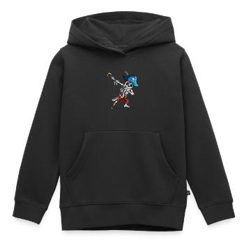 Dabbing Piraten Skelett Augenklappe Piratenschiff - Kinder Premium Organic Hoodie - Schwarz - Vorne - AI Model Kid Male (0cm)