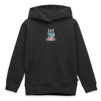 Baby Nilpferd - Kinder Premium Organic Hoodie - Schwarz - Vorne - AI Model Kid Male (0cm)