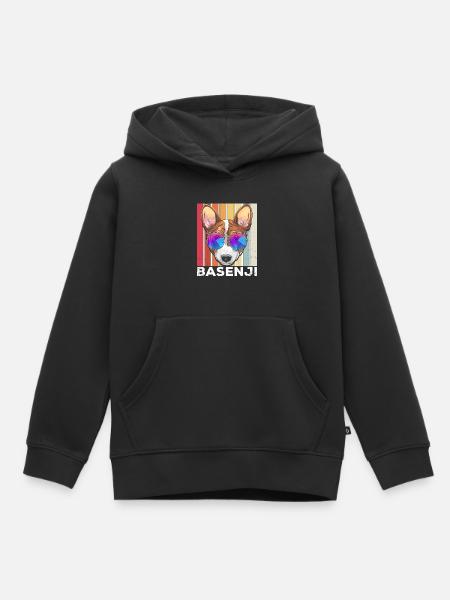 Basenji - Kinder Premium Organic Hoodie - Schwarz