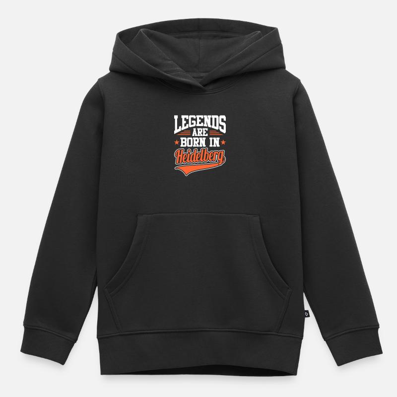 Heidelberg - Sweat Premium à capuche enfant bio - noir