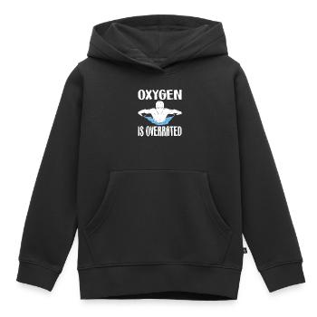 Oxygen is Overrated Swimming Swimmer Water - Kids Premium Organic Hoodie - black - Front - AI Model Kid Male (0cm)