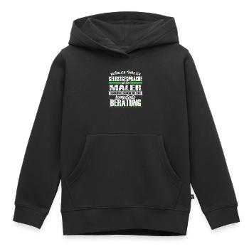 Maler Selbstgespräche Kompetente Beratung Lustig - Kinder Premium Organic Hoodie - Schwarz - Vorne - AI Model Kid Male (0cm)