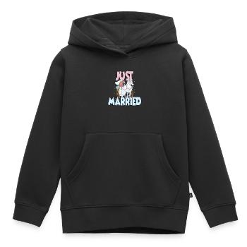 Hochzeitsreise Flitterwochen Just Married - Kinder Premium Organic Hoodie - Schwarz - Vorne - AI Model Kid Male (0cm)