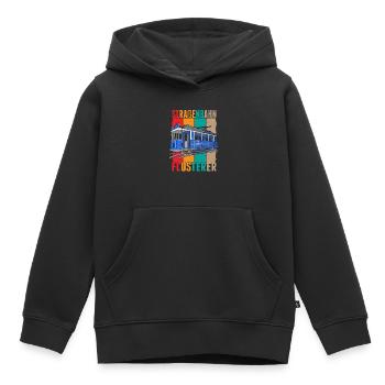 Straßenbahn Flüsterer Straßenbahnfahrer S-Bahn - Kinder Premium Organic Hoodie - Schwarz - Vorne - AI Model Kid Male (0cm)