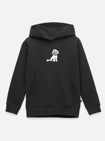 Bichon Frise - Kinder Premium Organic Hoodie - Schwarz