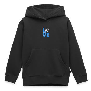 Hanoukka Juif Israël Juifs Hanoukka Cadeau - Sweat Premium à capuche enfant bio - noir - Devant - AI Model Kid Male (0cm)