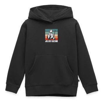 Jules César Rome Italie Empire romain - Sweat Premium à capuche enfant bio - noir - Devant - AI Model Kid Male (0cm)