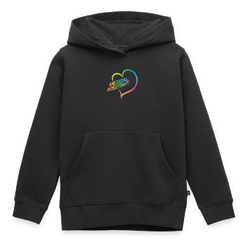 Assistant médical certifié - Sweat Premium à capuche enfant bio - noir - Devant - AI Model Kid Male (0cm)