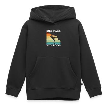Mur d’escalade Escalade de bloc Escalade de rocher - Sweat Premium à capuche enfant bio - noir - Devant - AI Model Kid Male (0cm)