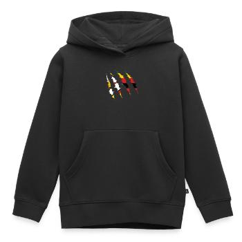 Zimbabwe - Sweat Premium à capuche enfant bio - noir - Devant - AI Model Kid Male (0cm)