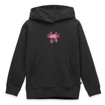 Axolotl Kawaii Lustige Mexikanische Axolotl - Kinder Premium Organic Hoodie - Schwarz - Vorne - AI Model Kid Male (0cm)