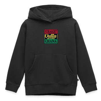 Ghana - Kids Premium Organic Hoodie - black - Front - AI Model Kid Male (0cm)