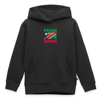 Namibie - Sweat Premium à capuche enfant bio - noir - Devant - AI Model Kid Male (0cm)