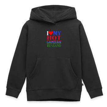 Gambia - Kinder Premium Organic Hoodie - Schwarz - Vorne - AI Model Kid Male (0cm)