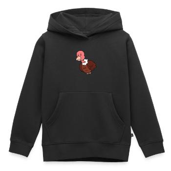 Vautour - Sweat Premium à capuche enfant bio - noir - Devant - AI Model Kid Male (0cm)