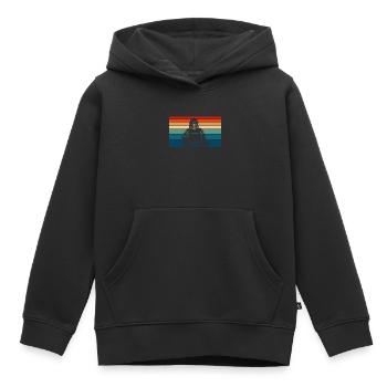 Meditierender Buddha Vintage Buddha - Kinder Premium Organic Hoodie - Schwarz - Vorne - AI Model Kid Male (0cm)