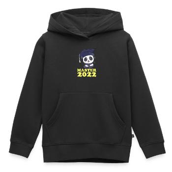 Master 2022 Panda Master Degree - Sweat Premium à capuche enfant bio - noir - Devant - AI Model Kid Male (0cm)