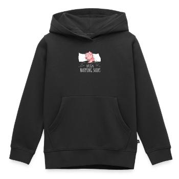 Cochon Chemise de couchage Cochons Cadeau - Sweat Premium à capuche enfant bio - noir - Devant - AI Model Kid Male (0cm)