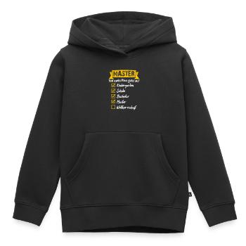 Weltherrschaft Master Abschluss - Kinder Premium Organic Hoodie - Schwarz - Vorne - AI Model Kid Male (0cm)