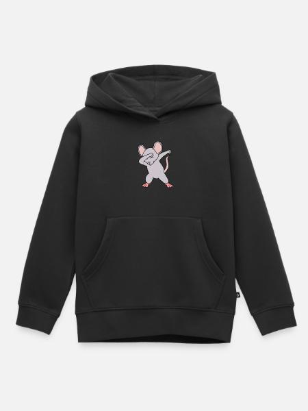 Maus - Kinder Premium Organic Hoodie - Schwarz