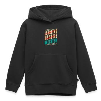 Nach Lehrling und Geselle Meister bestanden - Kinder Premium Organic Hoodie - Schwarz - Vorne - AI Model Kid Male (0cm)