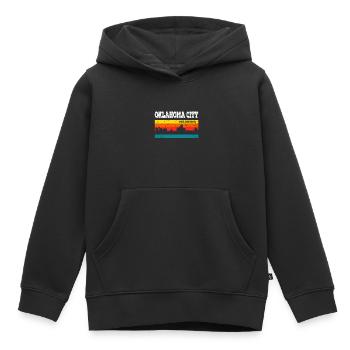 Oklahoma City - Kids Premium Organic Hoodie - black - Front - AI Model Kid Male (0cm)