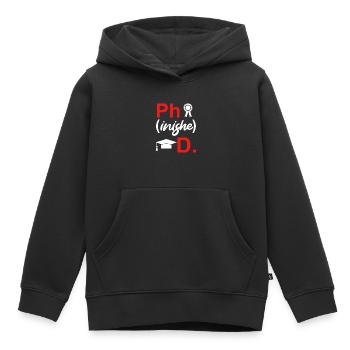 Disputation 2022 Thèse de doctorat - Sweat Premium à capuche enfant bio - noir - Devant - AI Model Kid Male (0cm)