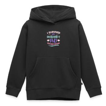 Docteur 2022 Thèse de doctorat du mari Mari - Sweat Premium à capuche enfant bio - noir - Devant - AI Model Kid Male (0cm)