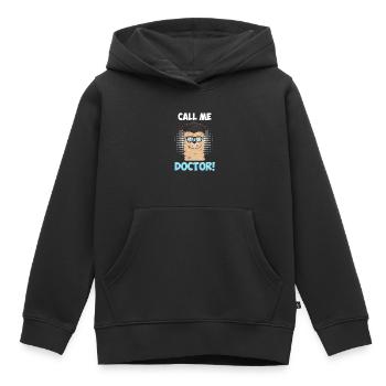 Doctorat 2022 Thèse de doctorat Disputation - Sweat Premium à capuche enfant bio - noir - Devant - AI Model Kid Male (0cm)
