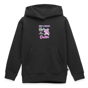 Doctor 2022 Doctor Unicorn Doctorate - Kids Premium Organic Hoodie - black - Front - AI Model Kid Male (0cm)
