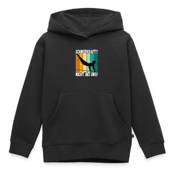 Schwerkraft? Nicht Bei Uns - Turnen Turner - Kinder Premium Organic Hoodie - Schwarz - Vorne - AI Model Kid Male (0cm)