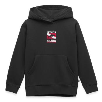 Hai Haie Haifischflosse Shark Meer Geschenk - Kinder Premium Organic Hoodie - Schwarz - Vorne - AI Model Kid Male (0cm)