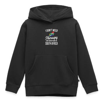 Afrique du Sud Drapeau Afrique du Sud Origine Afrique du Sud - Sweat Premium à capuche enfant bio - noir - Devant - AI Model Kid Male (0cm)