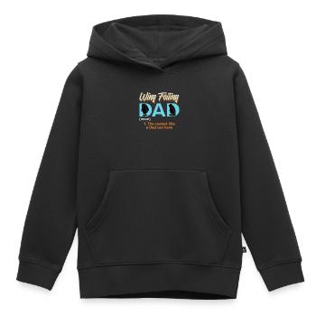 Wing Foiling Dad Wing Surf Wing Foil - Kinder Premium Organic Hoodie - Schwarz - Vorne - AI Model Kid Male (0cm)
