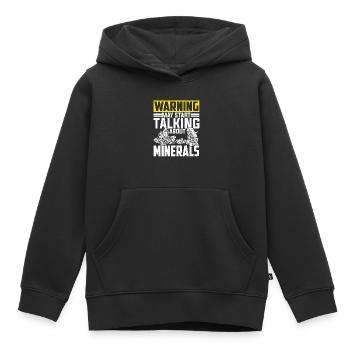 Drôle de jeu de mots géologue - Sweat Premium à capuche enfant bio - noir - Devant - AI Model Kid Male (0cm)