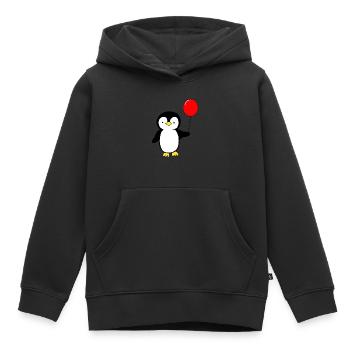 Penguin with balloon - Kids Premium Organic Hoodie - black - Front - AI Model Kid Male (0cm)
