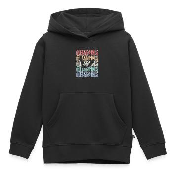 Fledermaus Fledermäuse - Kinder Premium Organic Hoodie - Schwarz - Vorne - AI Model Kid Male (0cm)