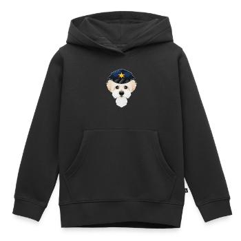 Police Maître canin maltais I Chien policier I - Sweat Premium à capuche enfant bio - noir - Devant - AI Model Kid Male (0cm)