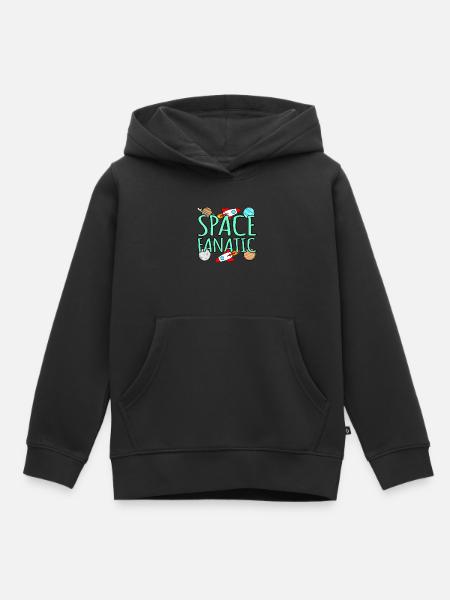 Weltraum - Kinder Premium Organic Hoodie - Schwarz