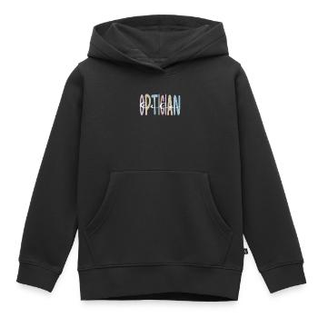 Optician Gifts Optician Optometrist - Kids Premium Organic Hoodie - black - Front - AI Model Kid Male (0cm)